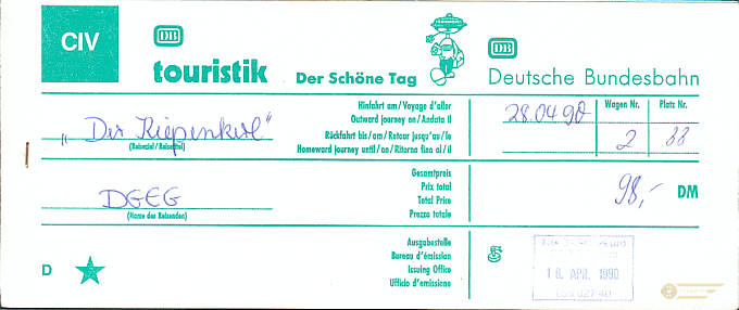 Fahrkarte DGEG